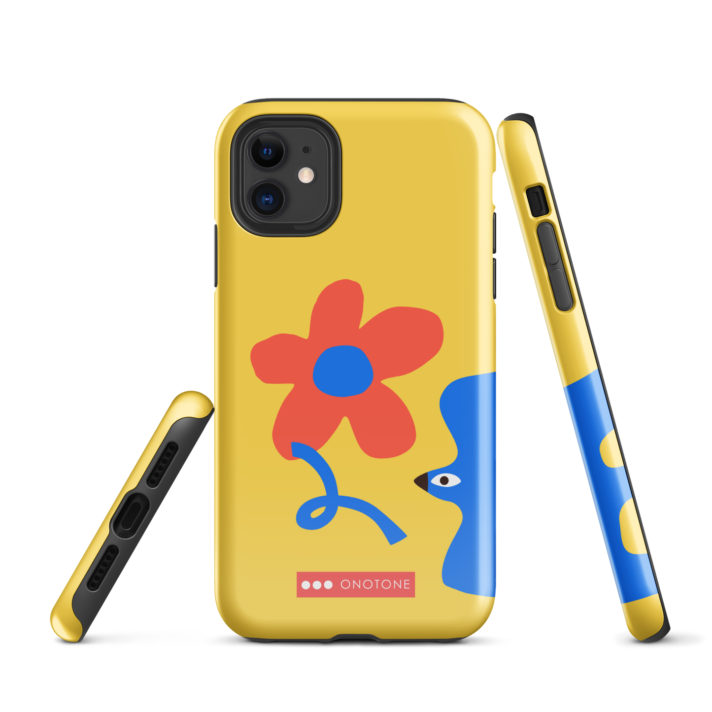 Dual Layer yellow modern iPhone® Case