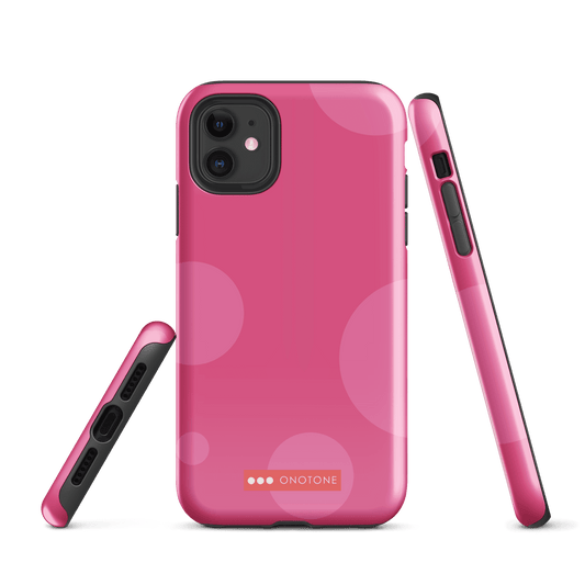 Dual Layer pink modern iPhone® Case