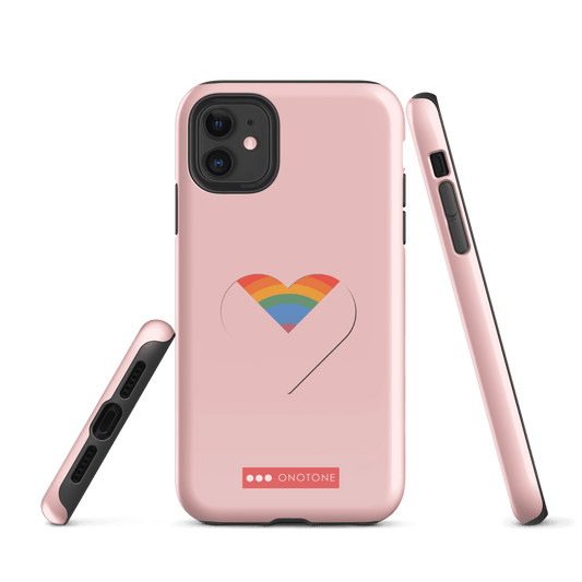 Dual Layer rainbow modern iPhone® Case