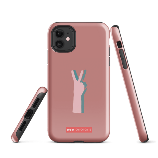 Dual Layer peace out modern iPhone® Case
