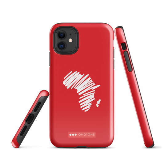 Dual Layer Africa modern red iPhone® Case