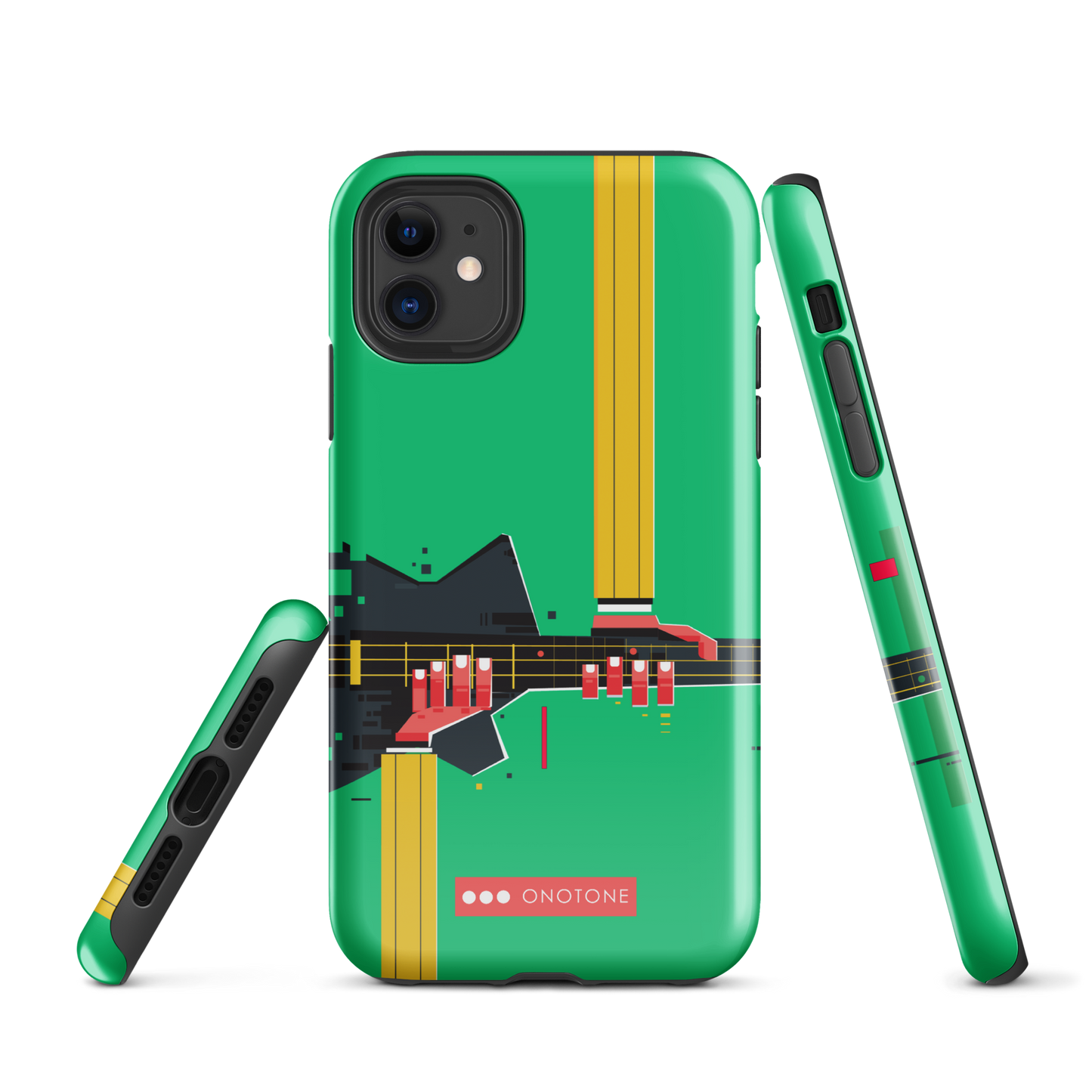 Dual Layer green modern iPhone® Case