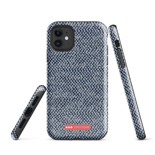 Japanese design indigo iPhone® Case with dotted patterns (IND-004)