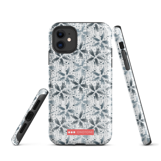 Japanese design indigo iPhone® Case with floral designs