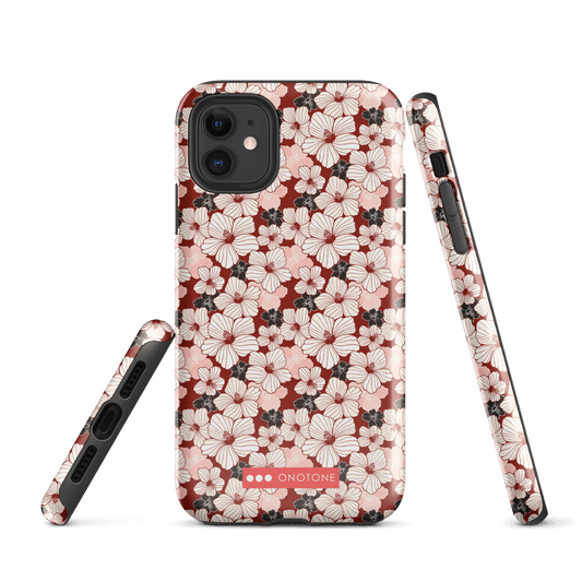 Japanese design indigo iPhone® Case with cherry blossoms
