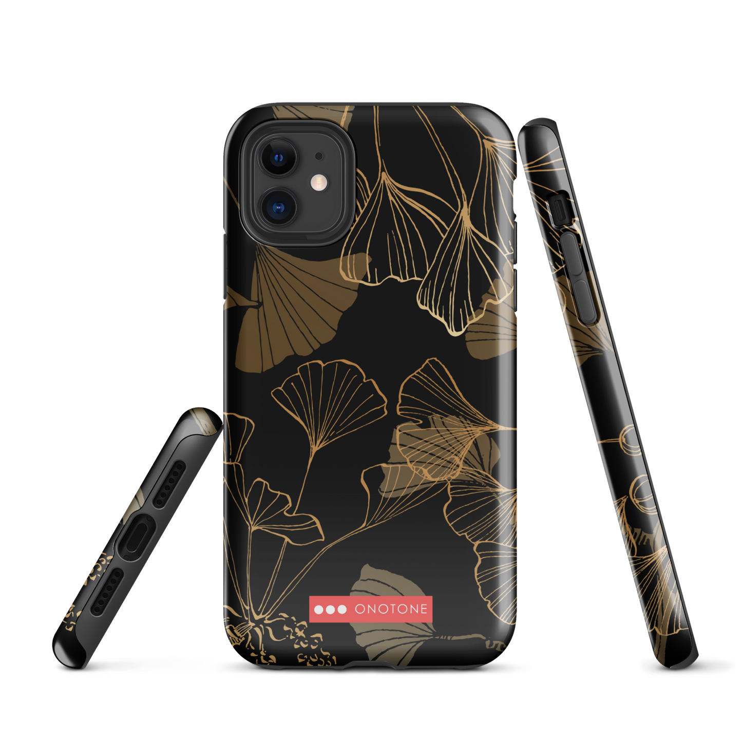 Japanese traditional design indigo iPhone® Case Ginkgo leaves