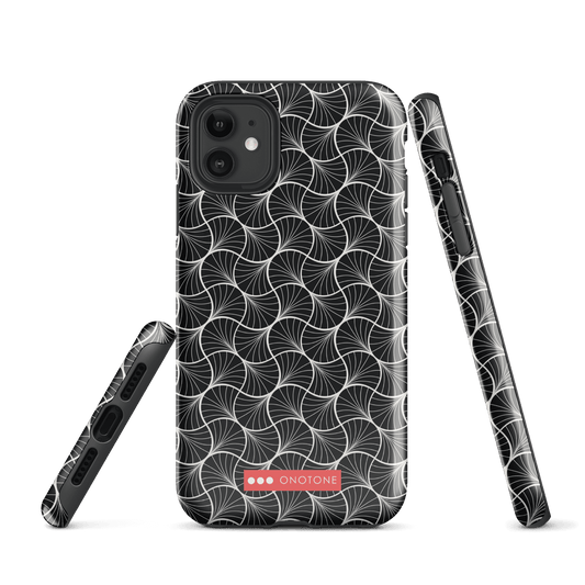 Japanese design indigo iPhone® Case with ginkgo patterns