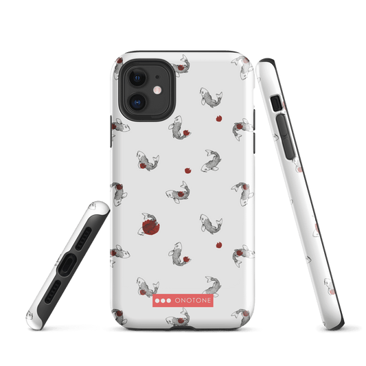 Japanese design indigo iPhone® Case with Koi patterns  (IND-038)