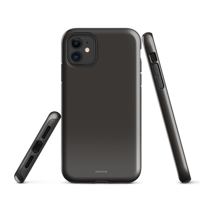Sleek black minimalist iPhone case in Pantone black