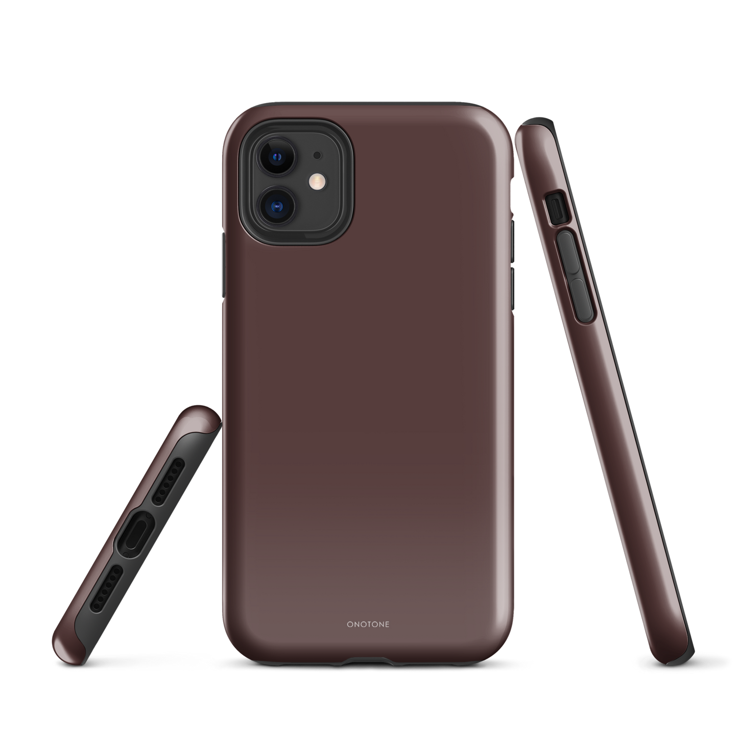 GRAY MINIMALIST IPHONE® CASE - PANTONE® BITTER CHOCOLATE