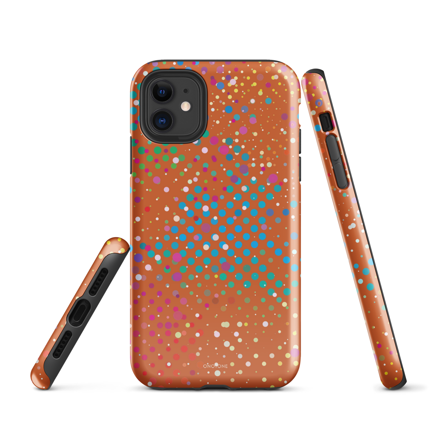 Rusty Orange Polka Dot iPhone 11 Case