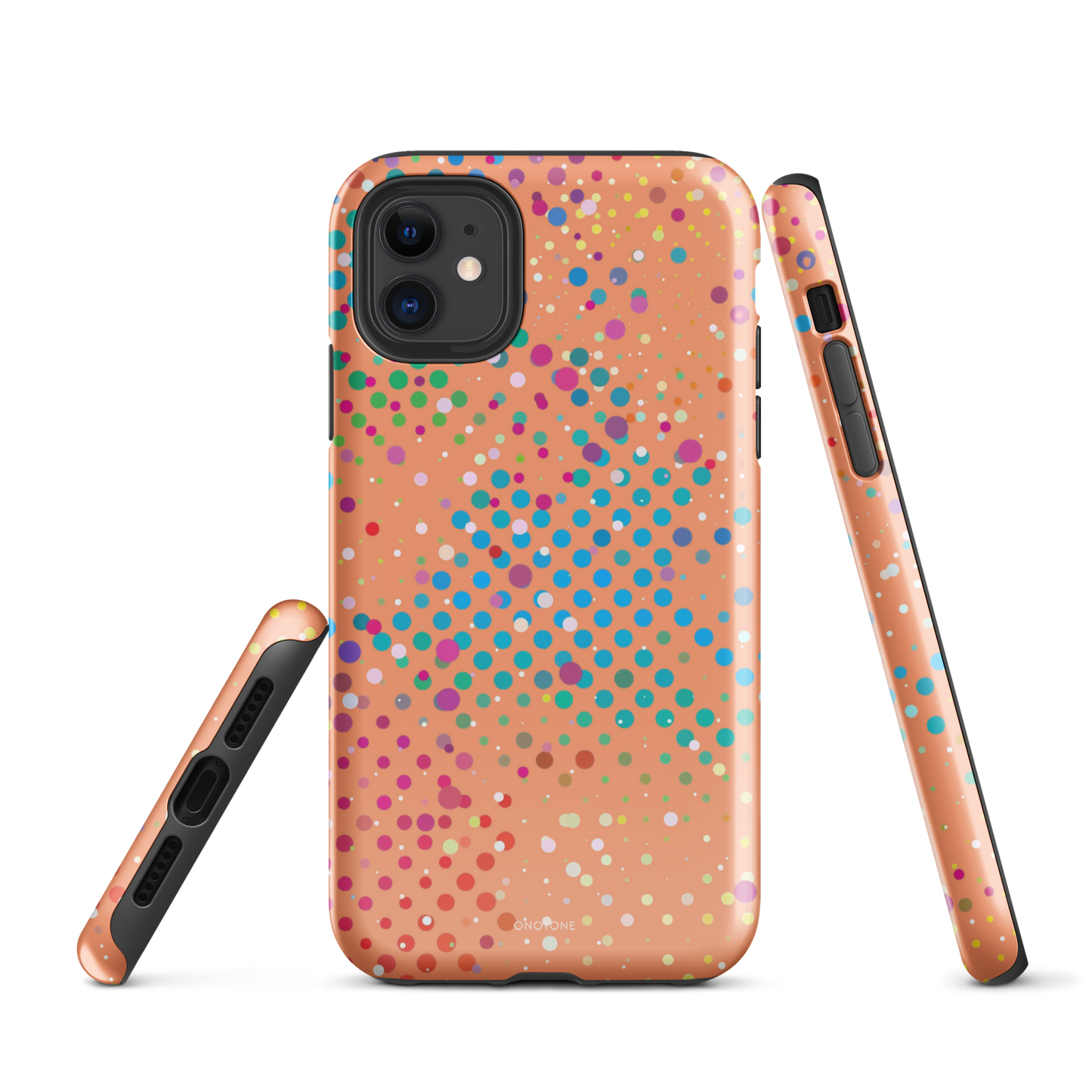 Soft Vivid Vermilion Polka Dot iPhone 11 Case