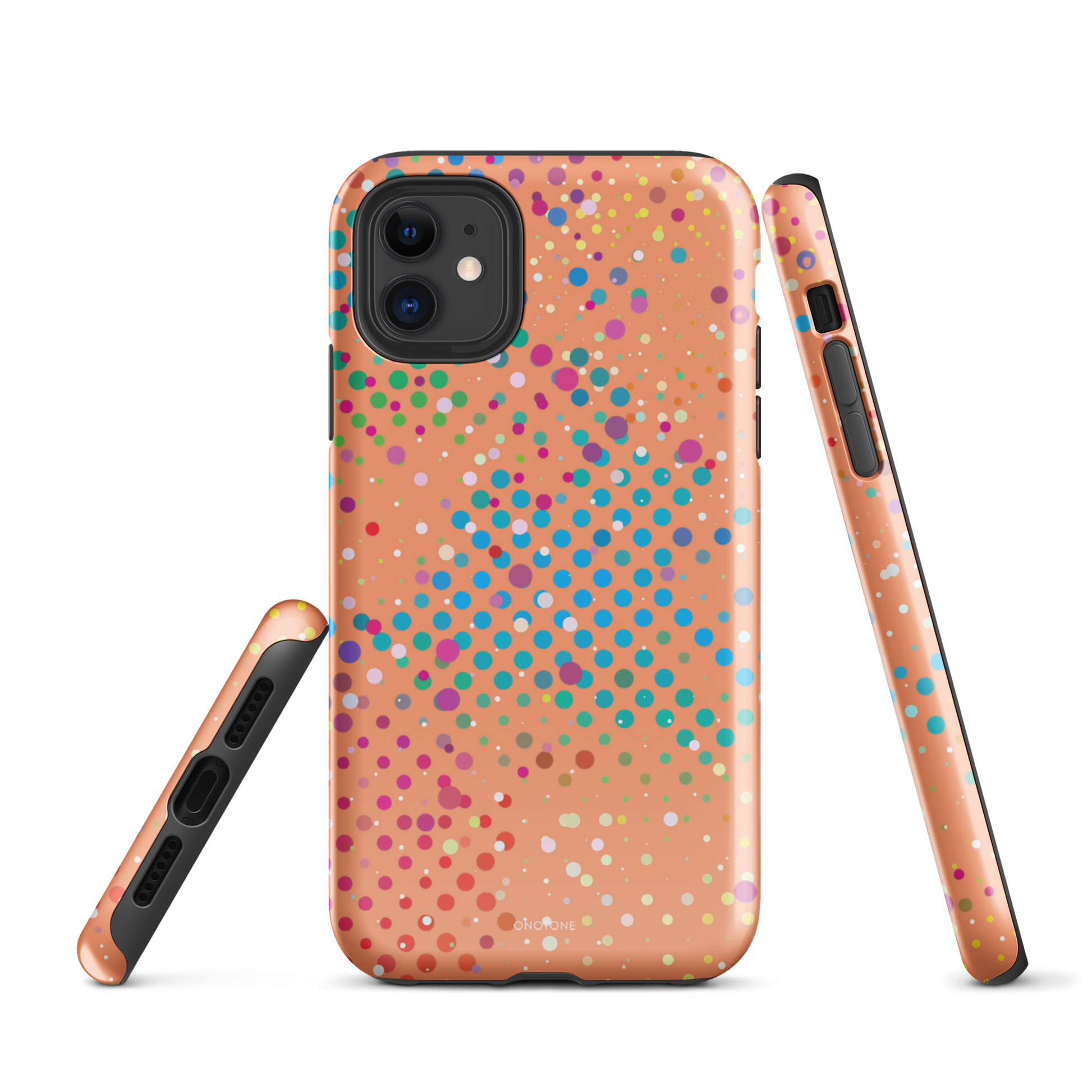 Soft Vivid Vermilion Polka Dot iPhone 11 Case