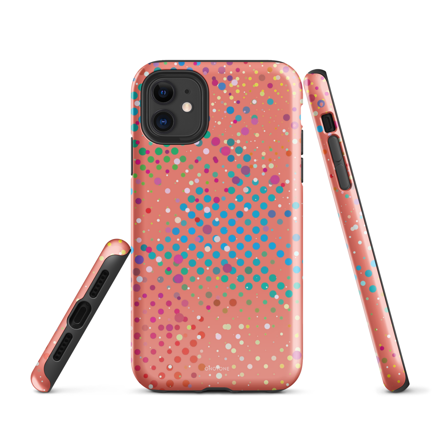 Soft Vivid Crimson Polka Dot iPhone 11 Case
