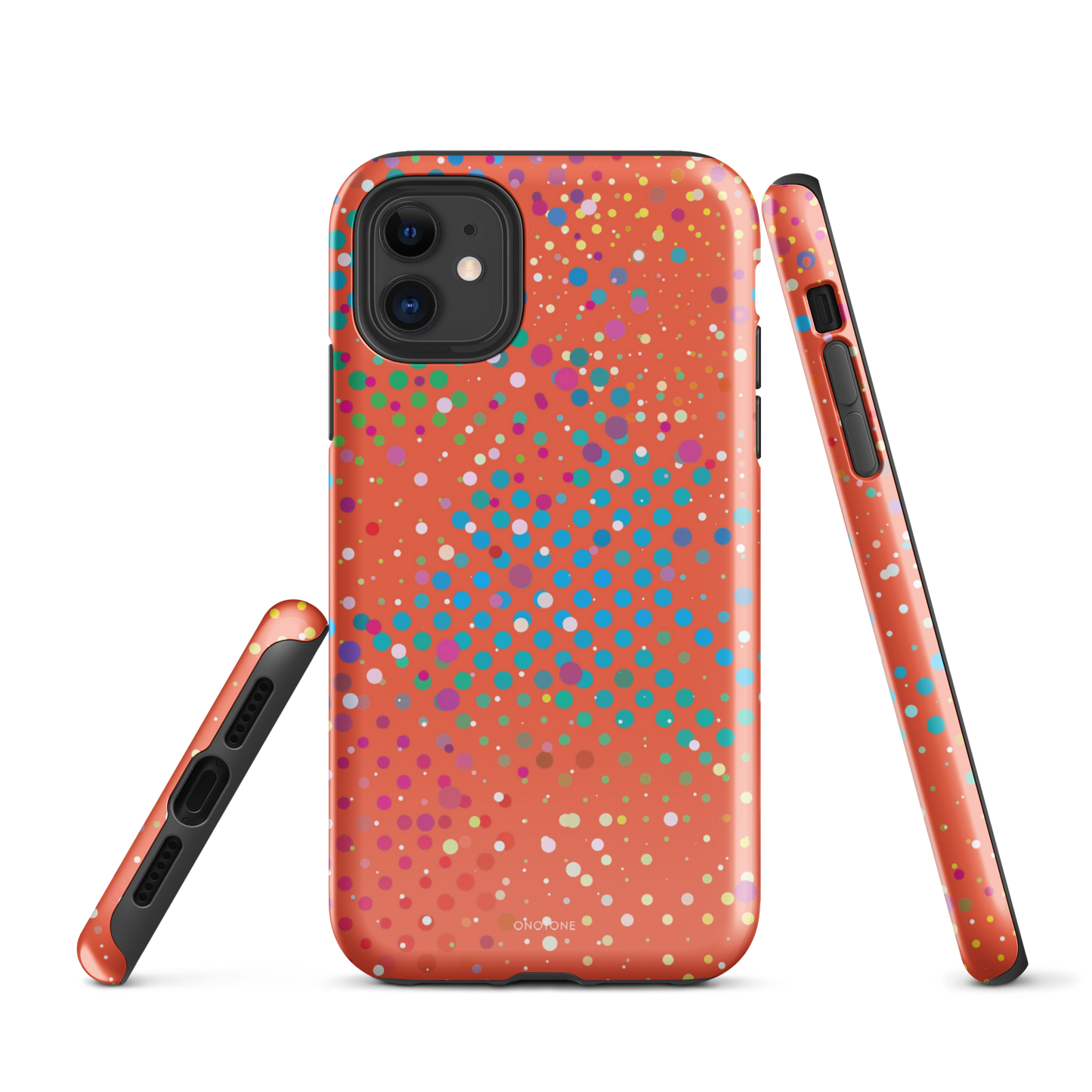 Vivid Crimson Polka Dot iPhone 11 Case