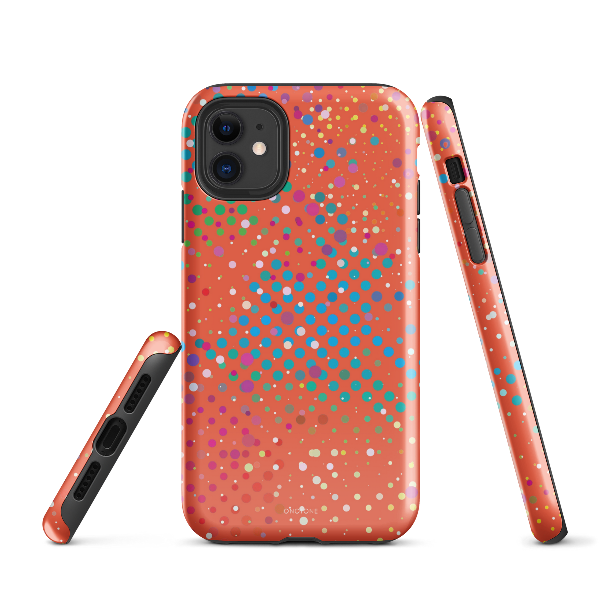 Vivid Crimson Polka Dot iPhone 11 Case