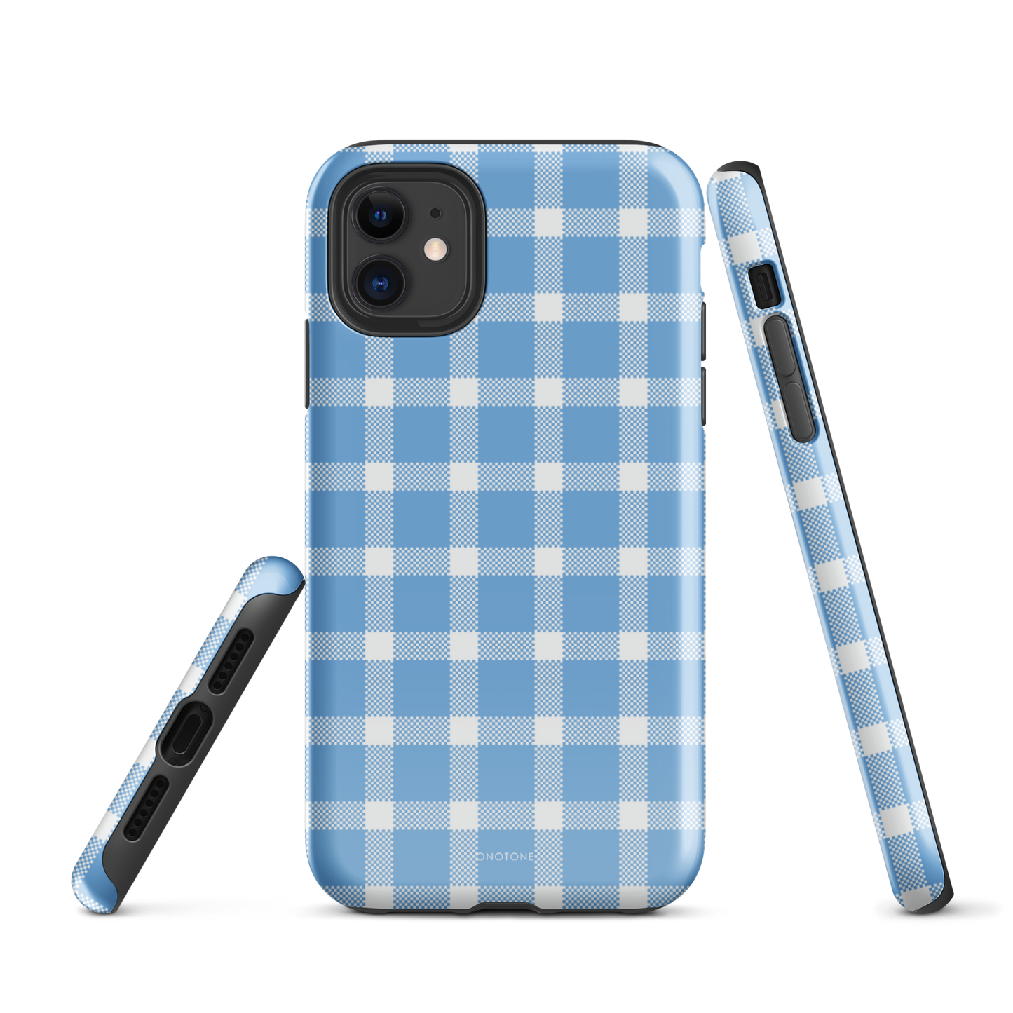 Light Blue Plaid iPhone Case – Durable, Stylish & Shockproof Protection - Durable, Stylish, Reliable Protection (BP-284)