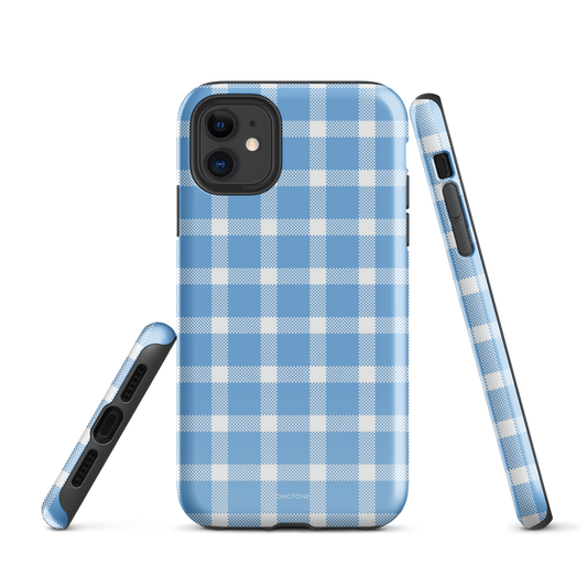 Light Blue Plaid iPhone Case – Durable, Stylish & Shockproof Protection - Durable, Stylish, Reliable Protection (BP-284)
