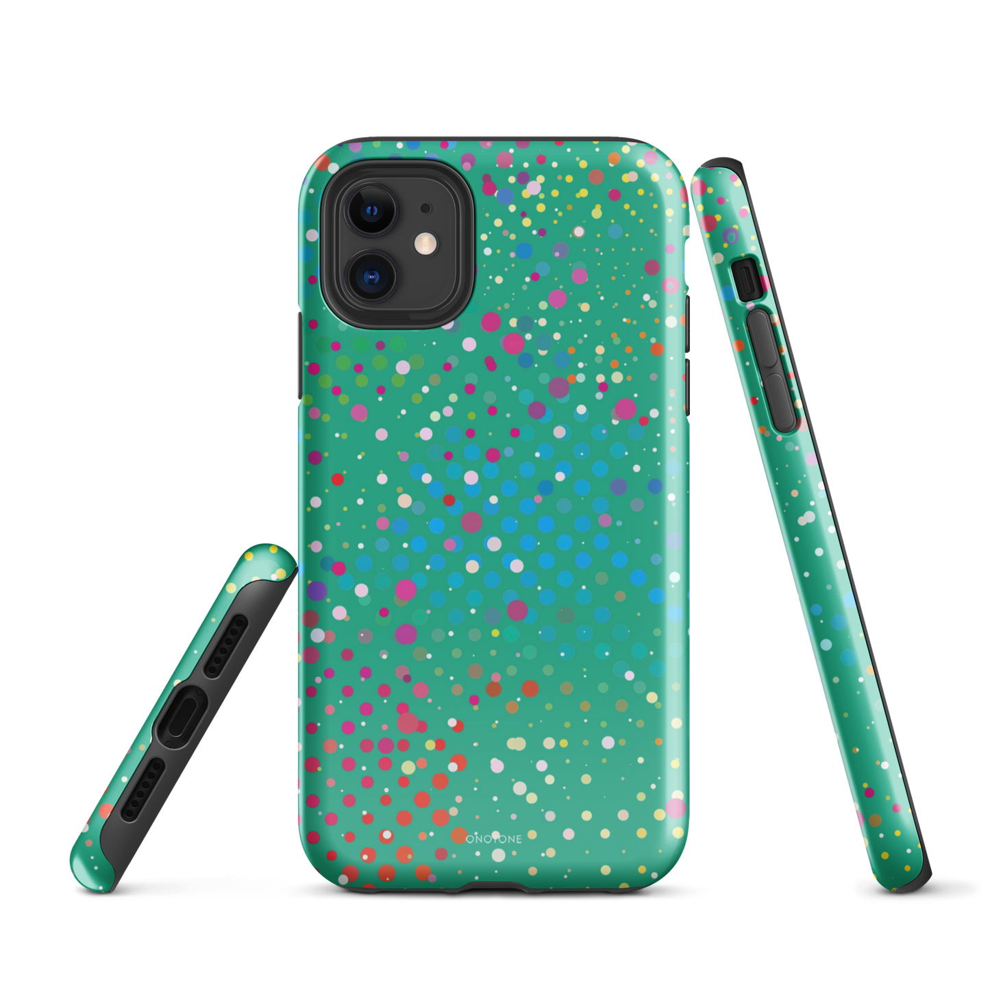 Persian Green Polka Dot iPhone 11 Case