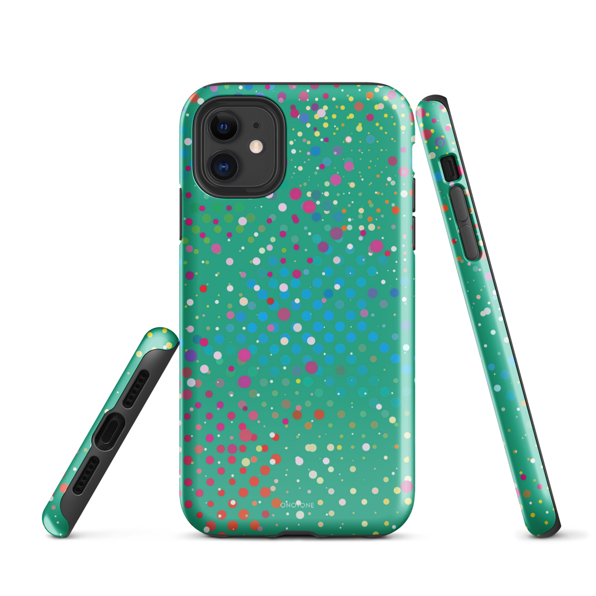 Persian Green Polka Dot iPhone 11 Case