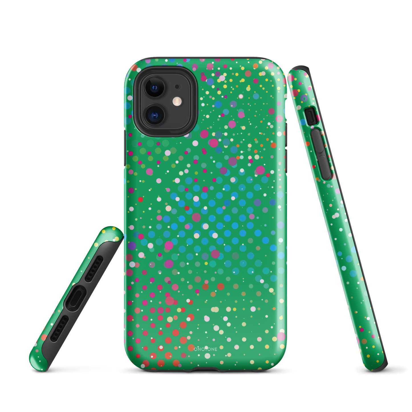 Shamrock Green Polka Dot iPhone 11 Case