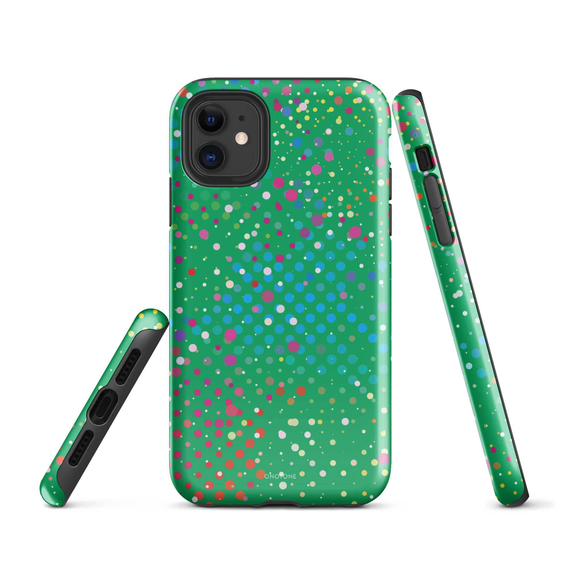 Shamrock Green Polka Dot iPhone 11 Case