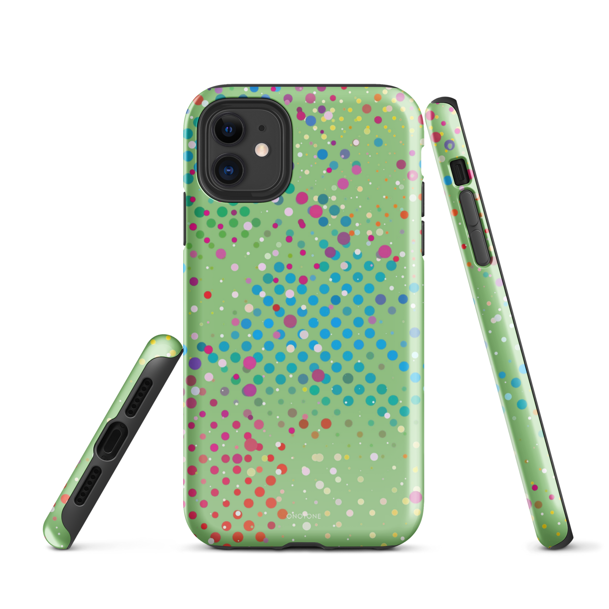 Granny Smith Apple Polka Dot iPhone 11 Case
