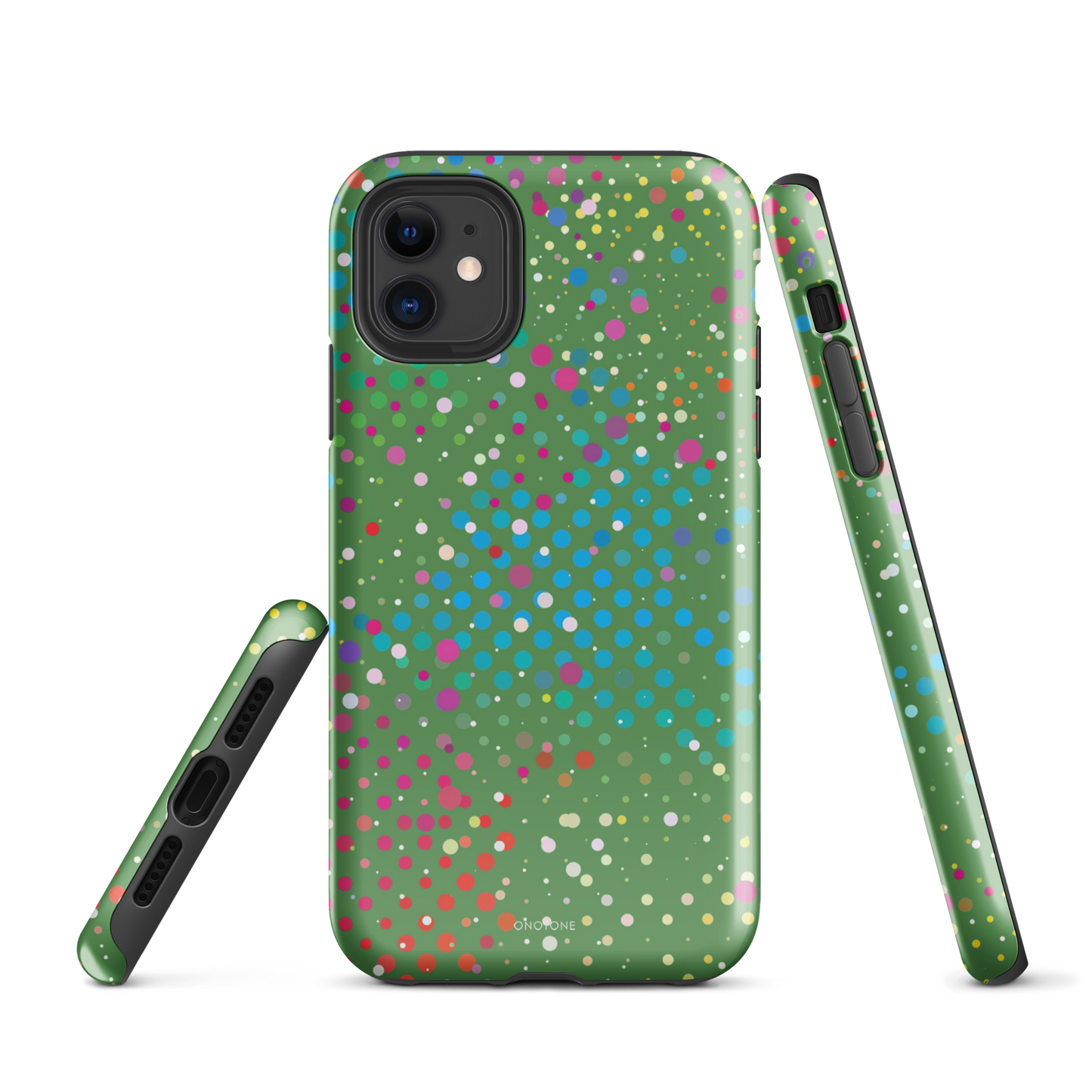 Grass Green Polka Dot iPhone 11 Case