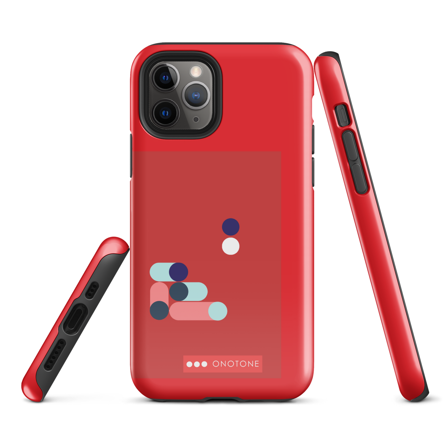 Dual Layer red modern iPhone® Case
