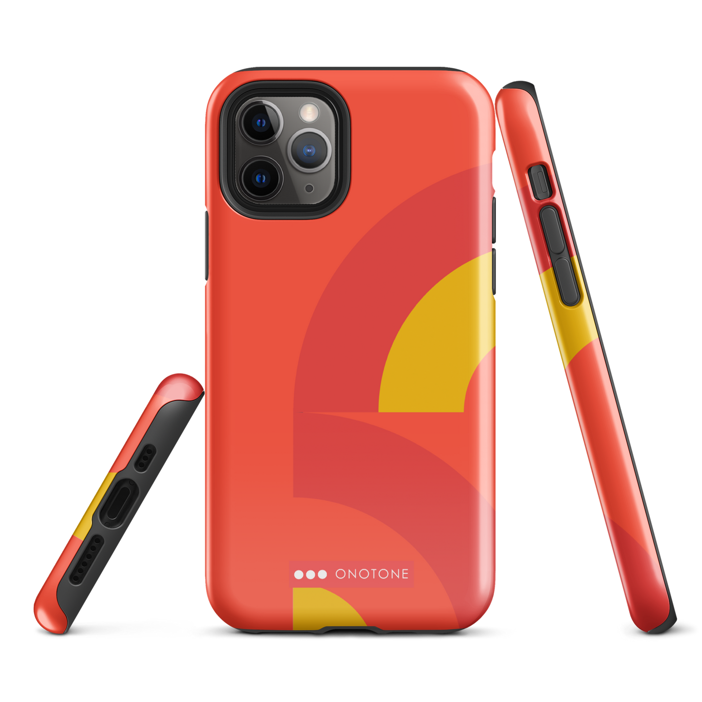 Dual Layer orange modern iPhone® Case