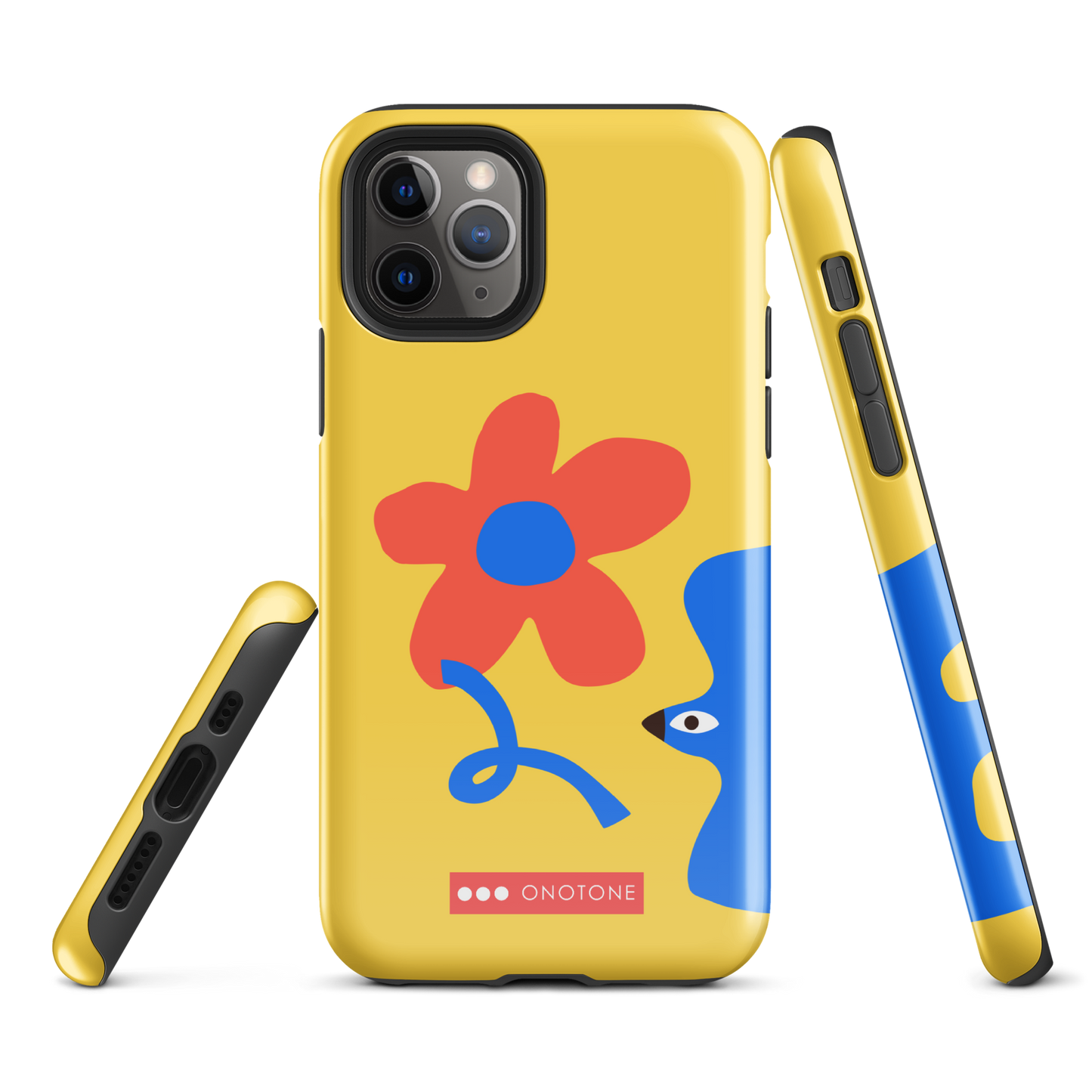 Dual Layer yellow modern iPhone® Case