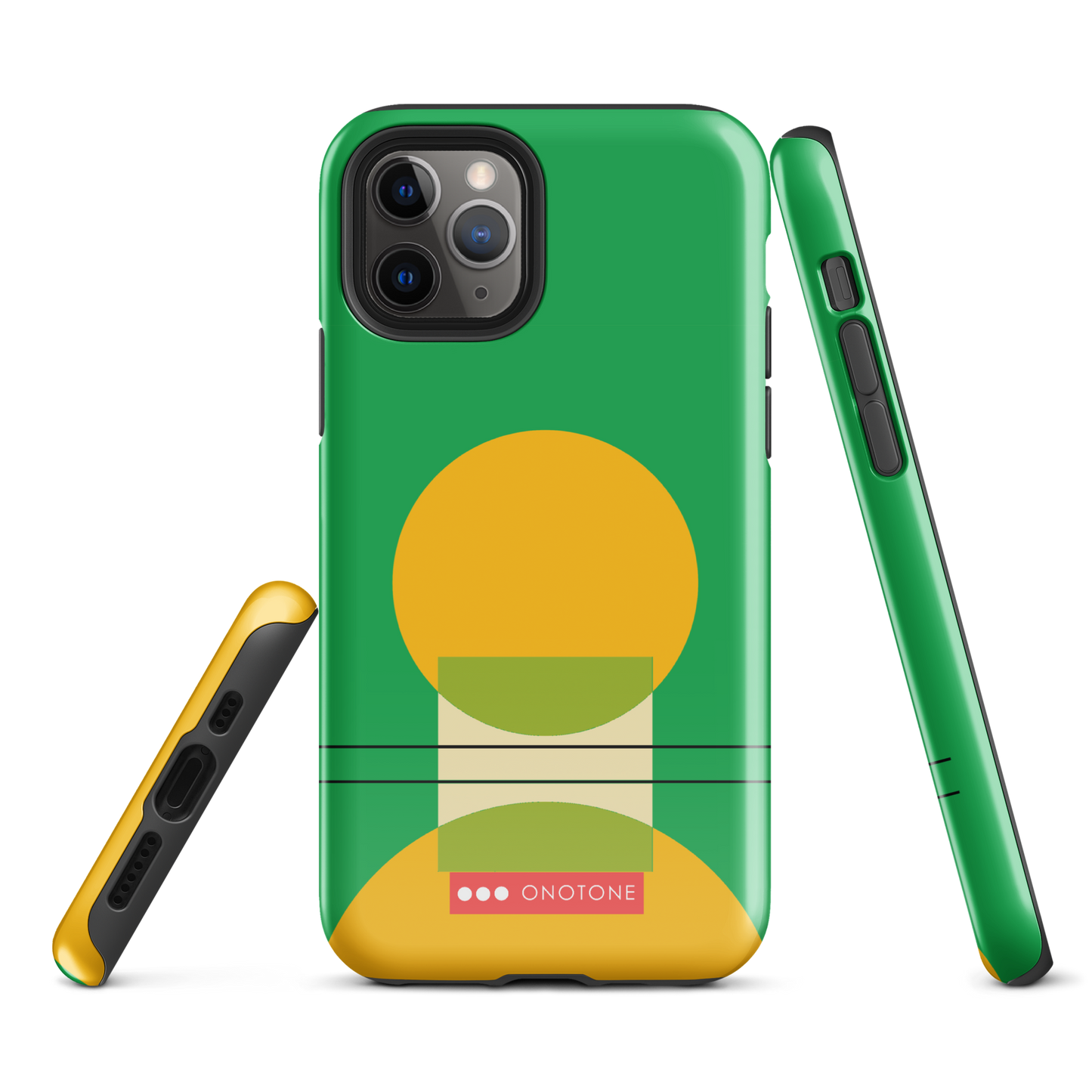 Dual Layer green modern iPhone® Case