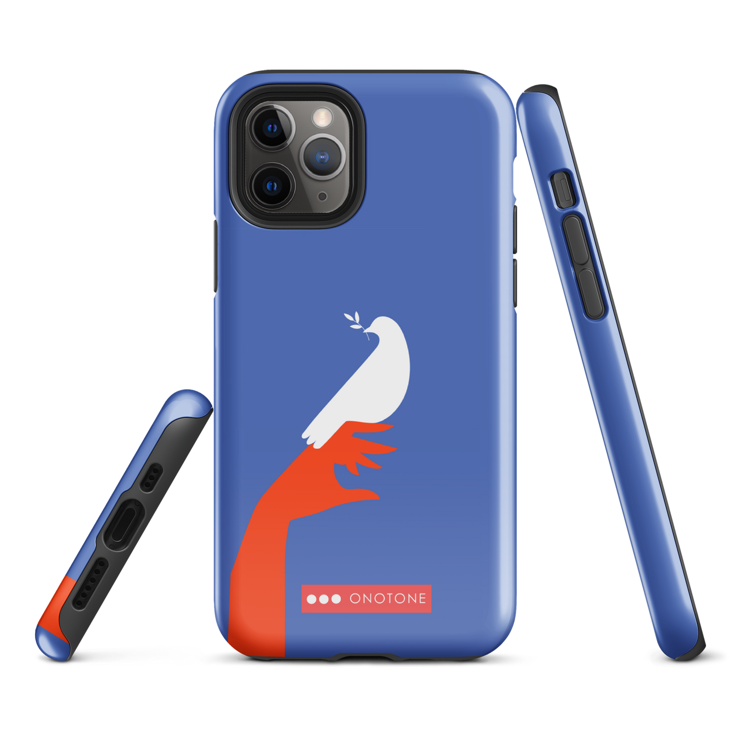 Dual Layer blue modern iPhone® Case