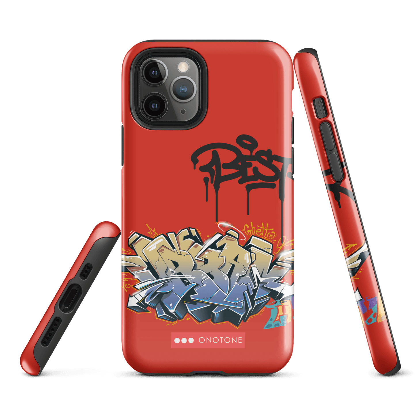 Shockproof Urban Graffiti iPhone® Case with red Graffiti – Onotone Shockproof Urban Graffiti iPhone® Case with red Graffiti – Onotone
