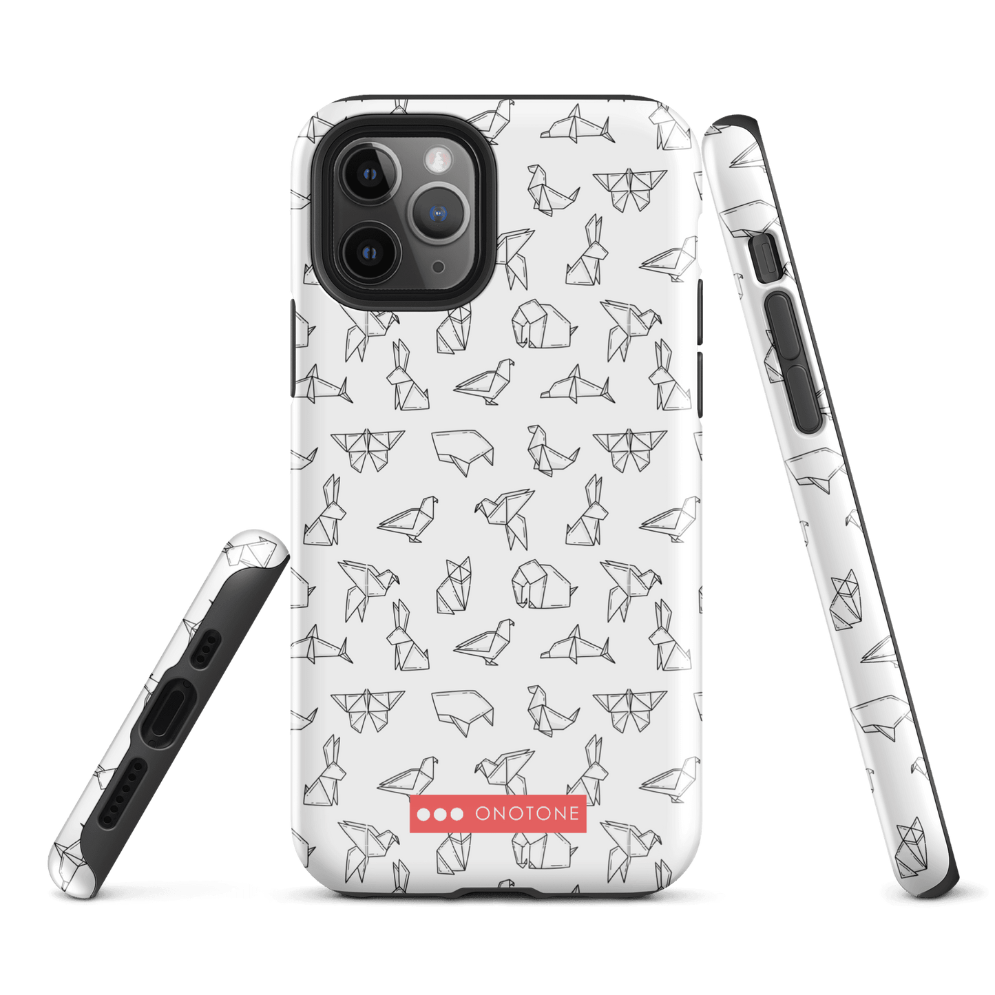 Japanese design indigo iPhone® Case with origami patterns  (IND-037)