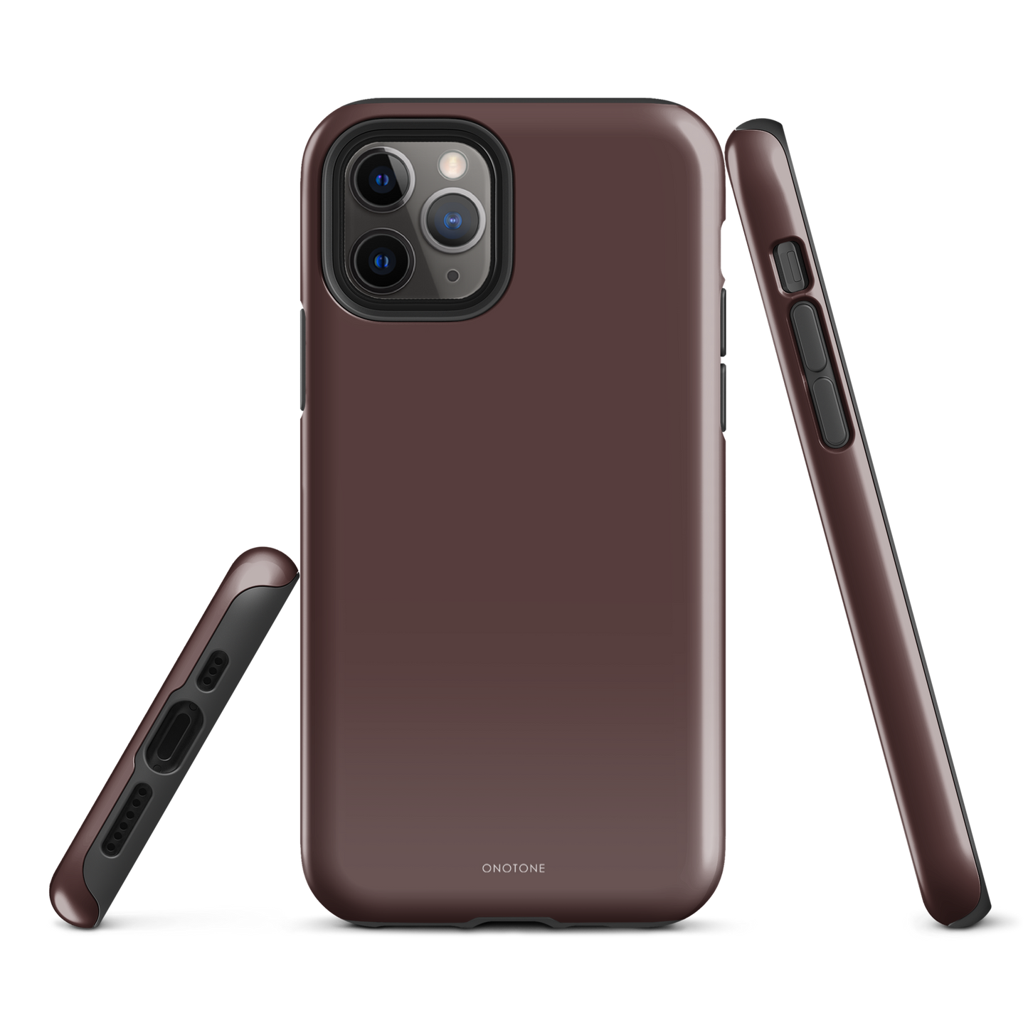 GRAY MINIMALIST IPHONE® CASE - PANTONE® BITTER CHOCOLATE