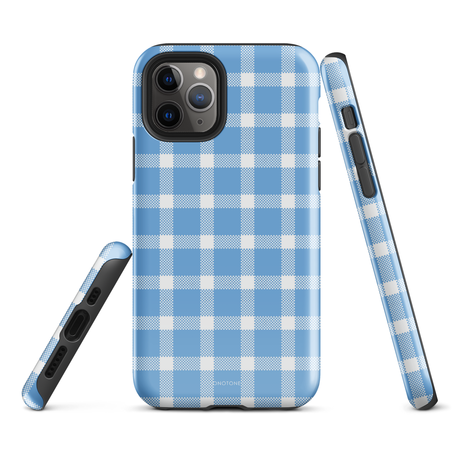 Light Blue Plaid iPhone Case – Durable, Stylish & Shockproof Protection - Durable, Stylish, Reliable Protection (BP-284)
