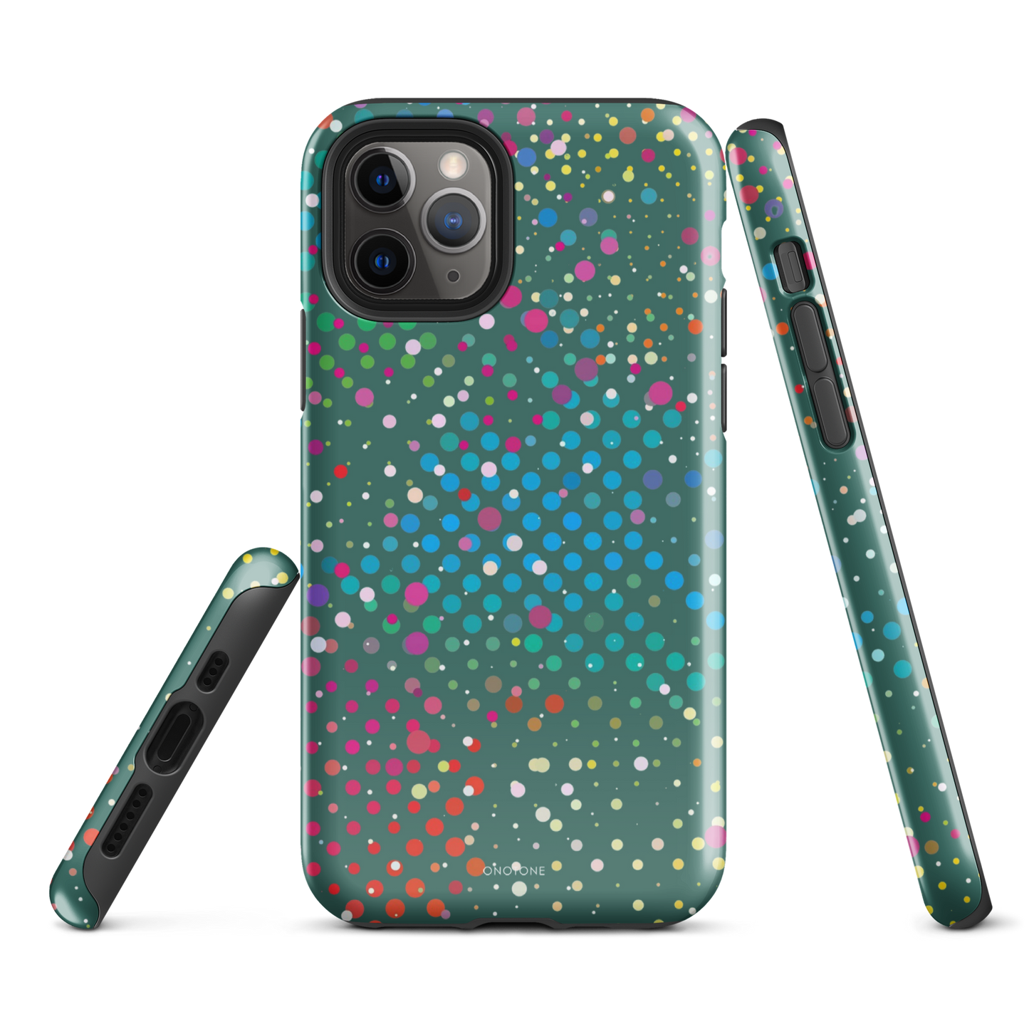 Bottle Green Polka Dot iPhone 11 Pro Case