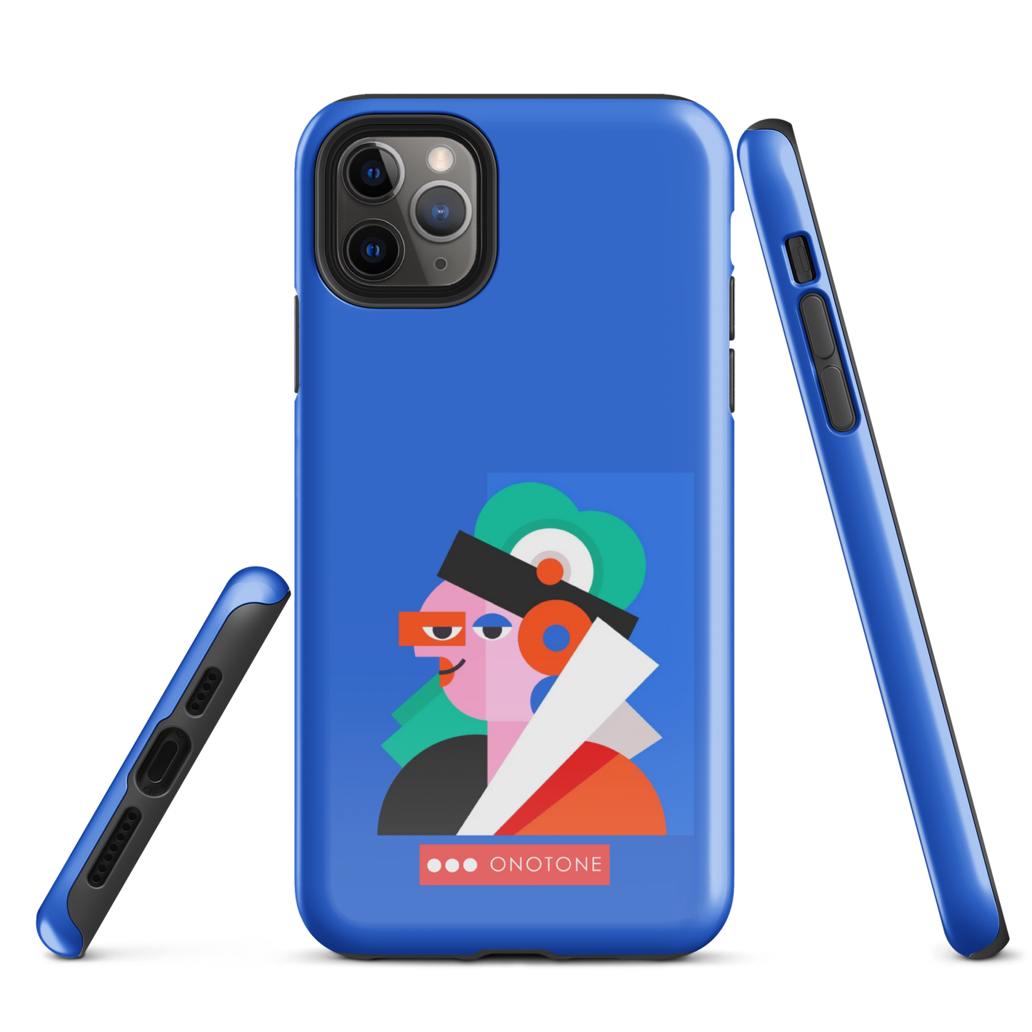 Dual Layer blue modern iPhone® Case