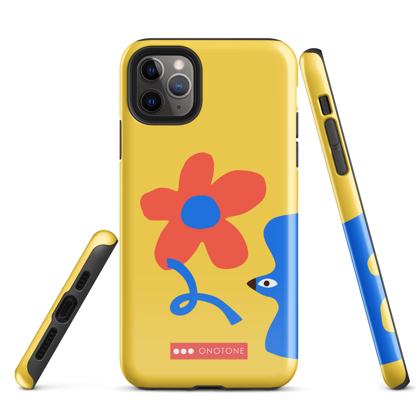 Dual Layer yellow modern iPhone® Case