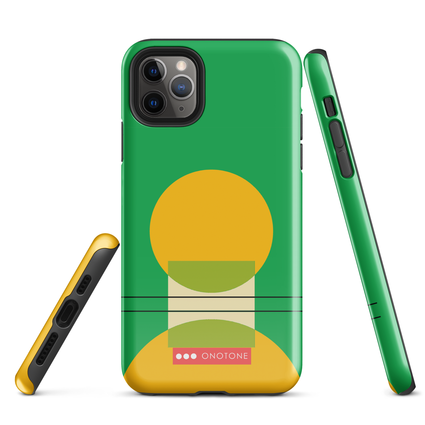 Dual Layer green modern iPhone® Case