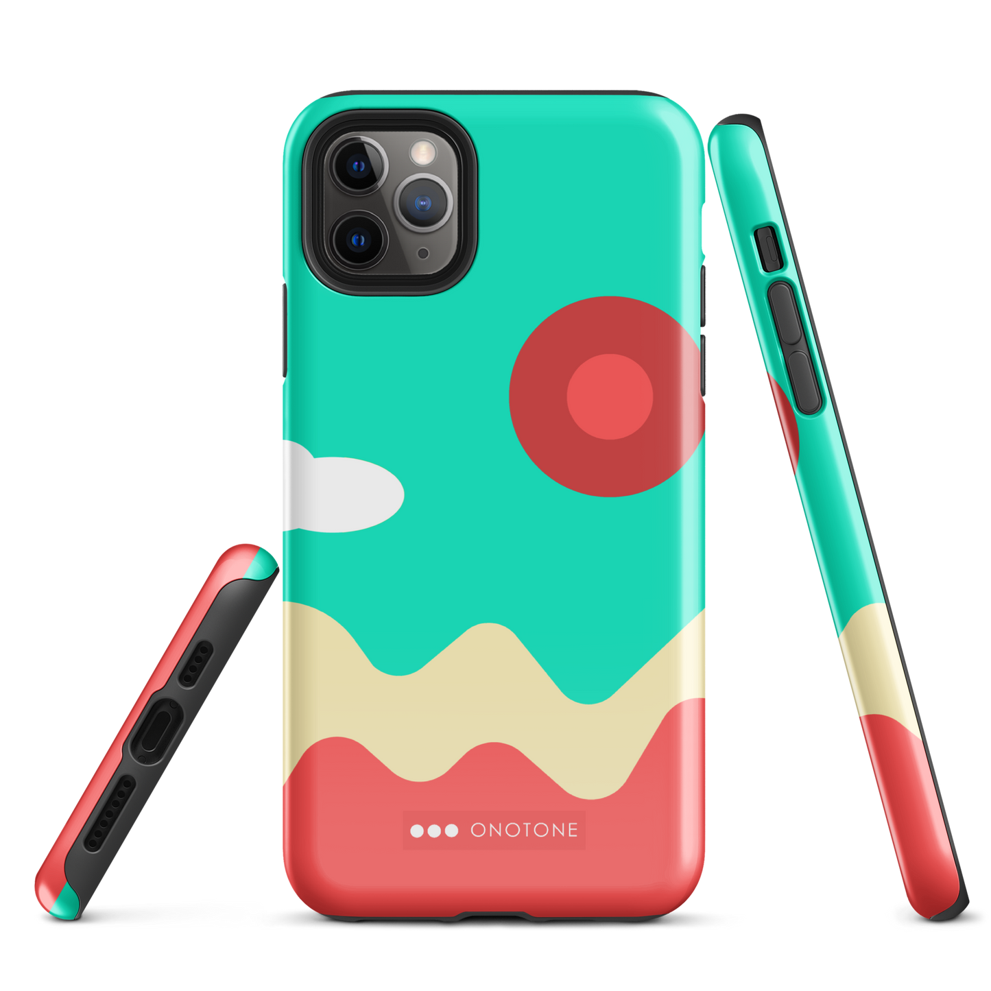 Dual Layer light blue modern iPhone® Case