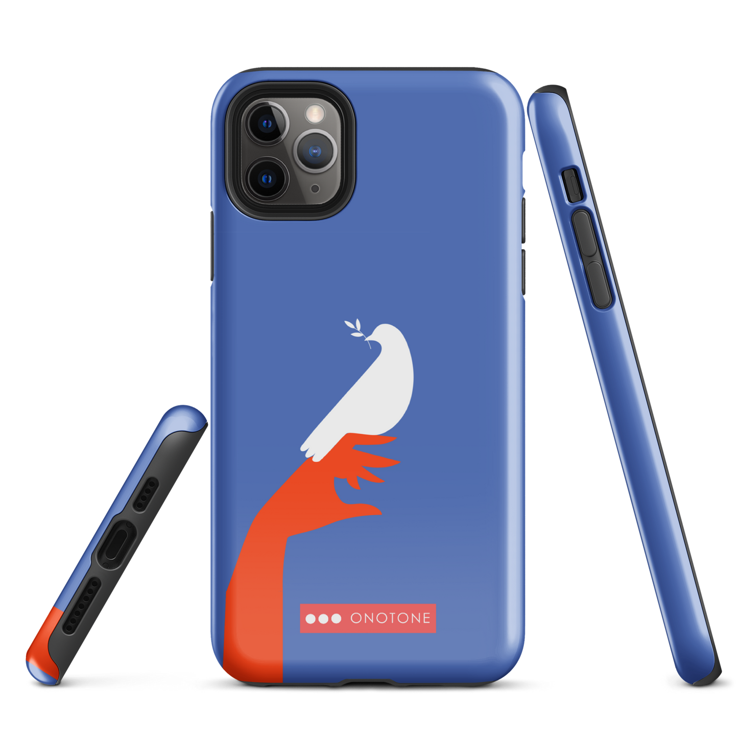 Dual Layer blue modern iPhone® Case