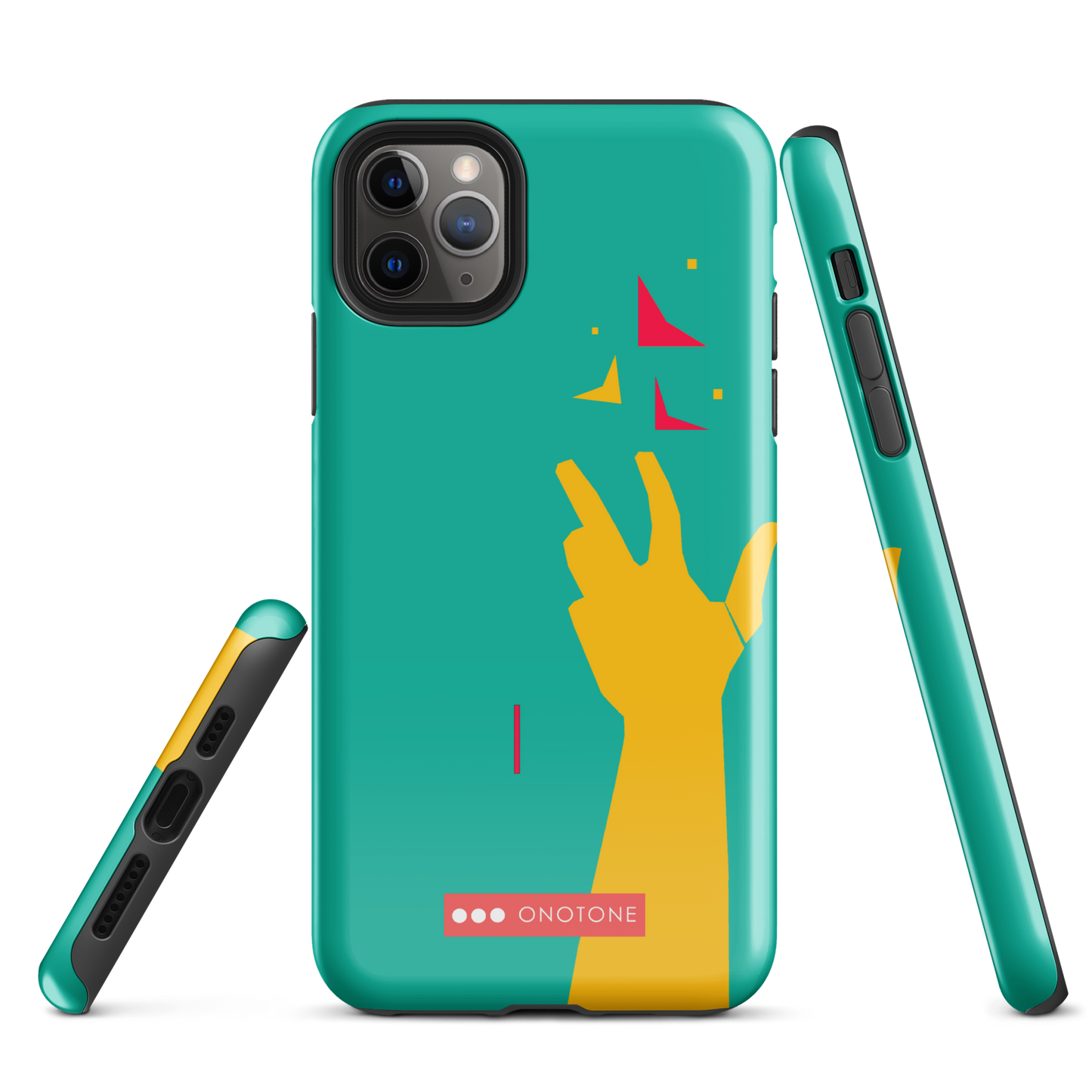 Dual Layer green modern iPhone® Case