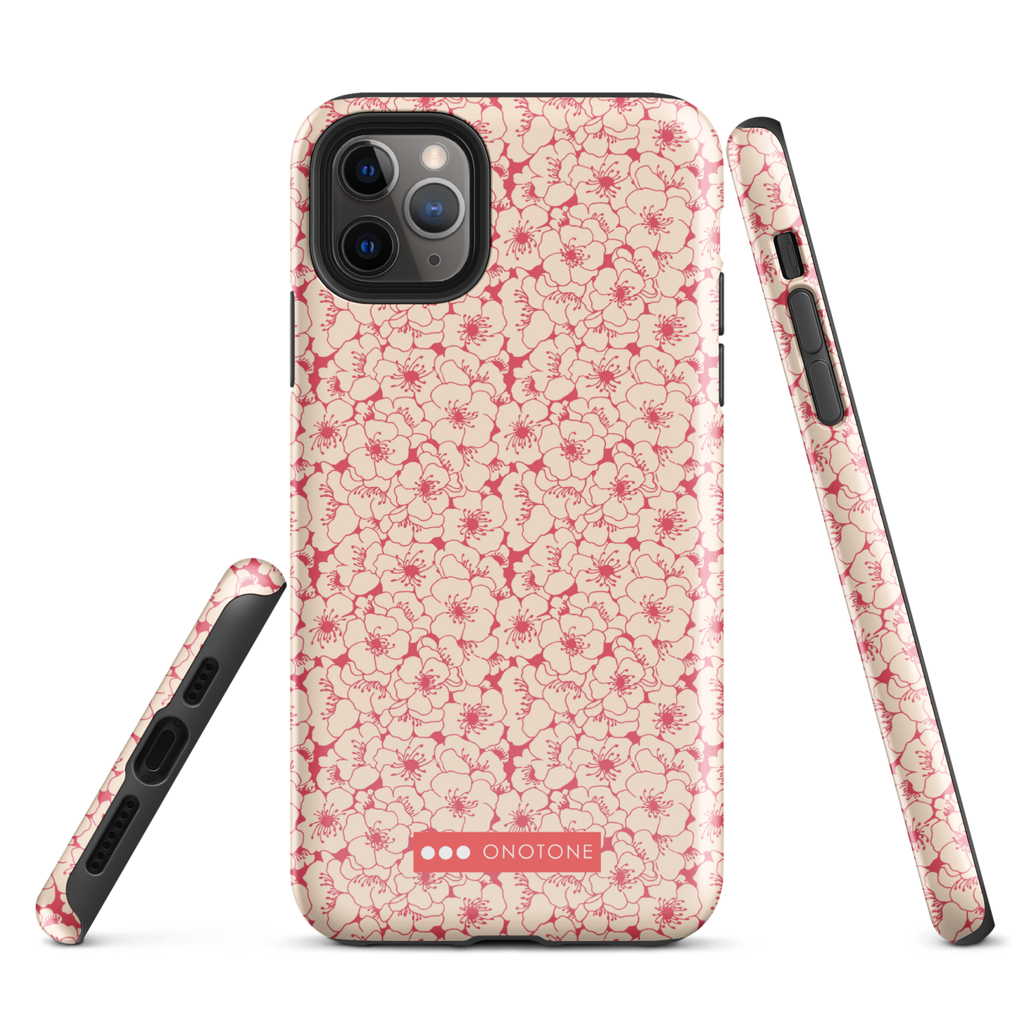 Japanese design indigo iPhone® Case with sakura patterns