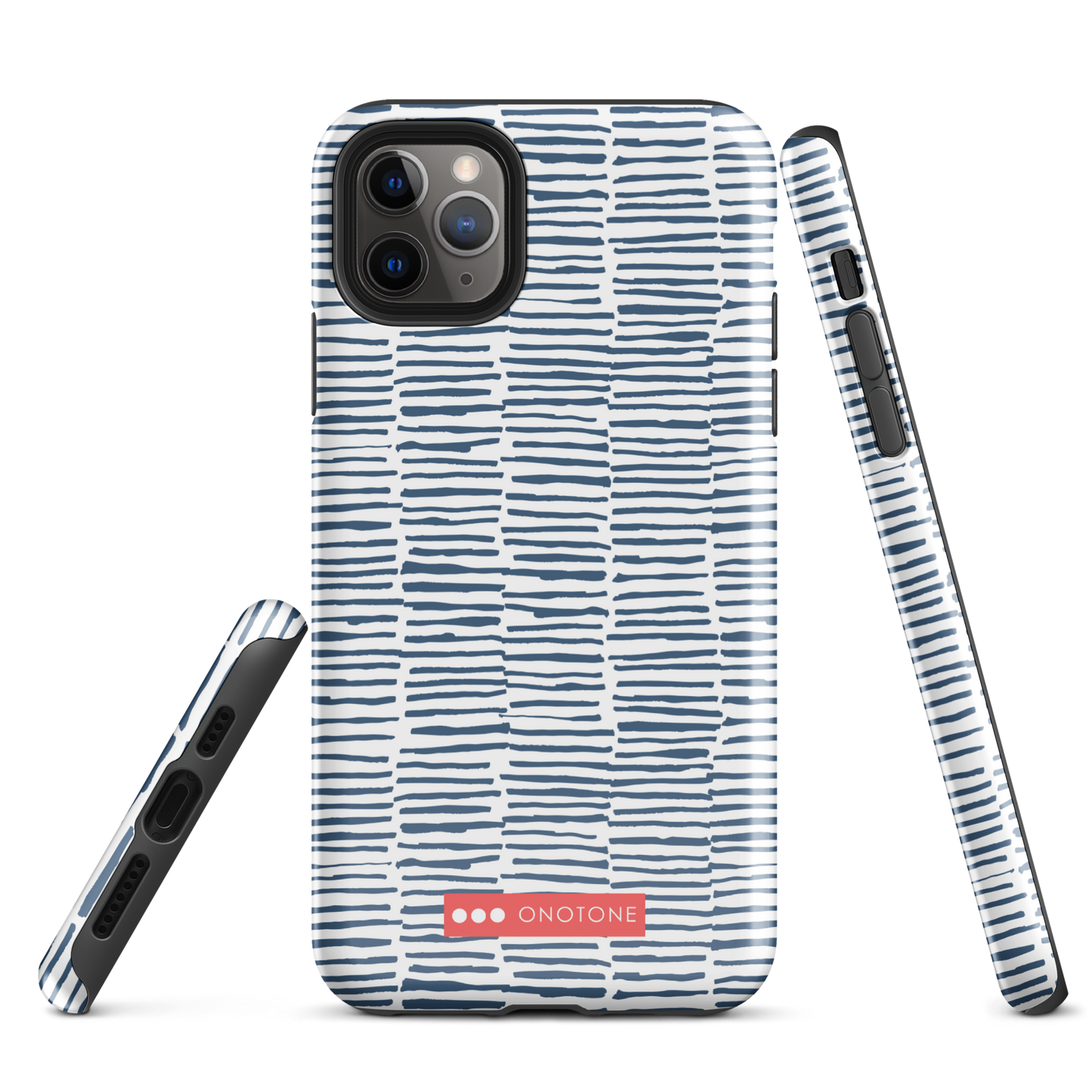 Japanese design indigo iPhone® Case with blue lines