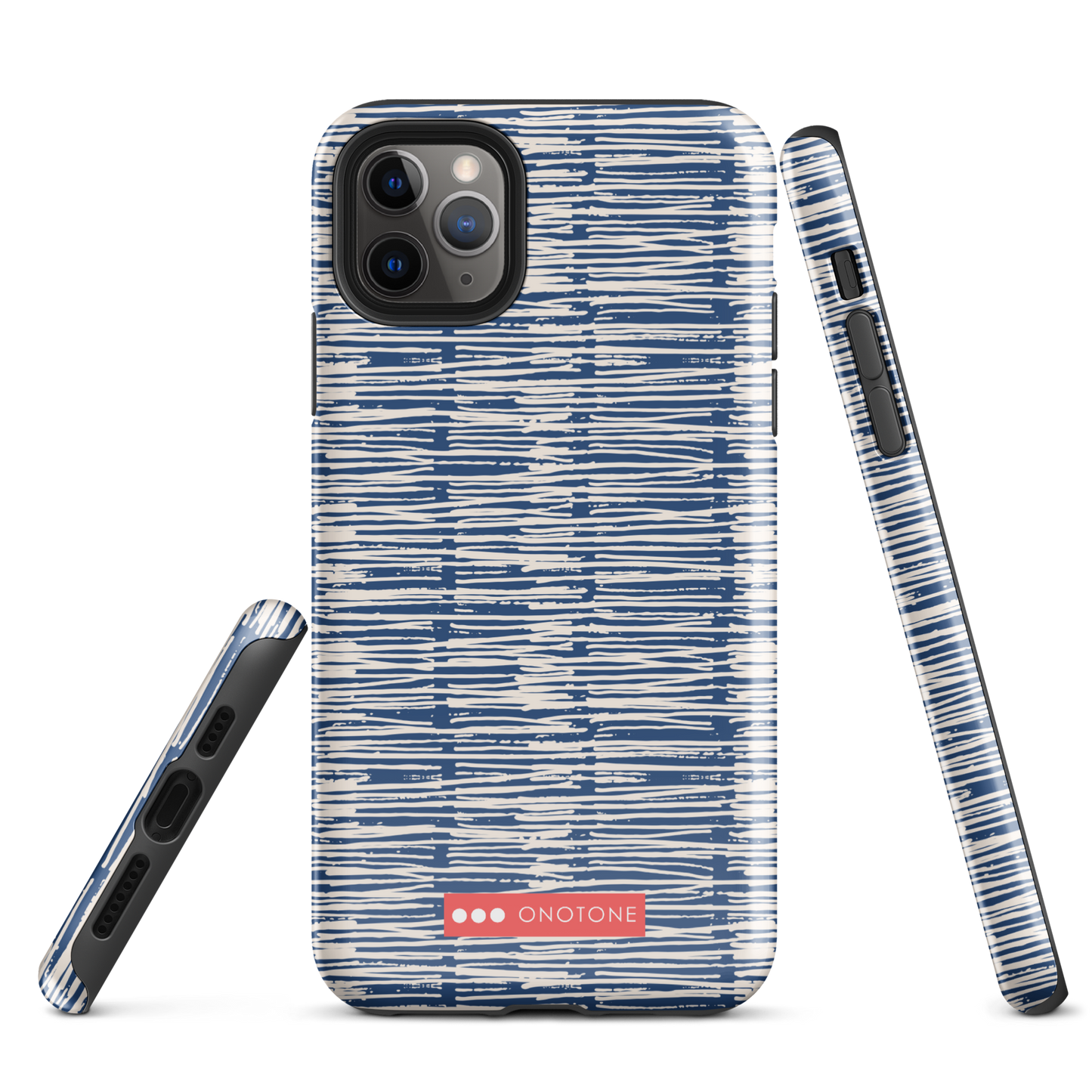 Japanese design indigo iPhone® Case with bluepatterns