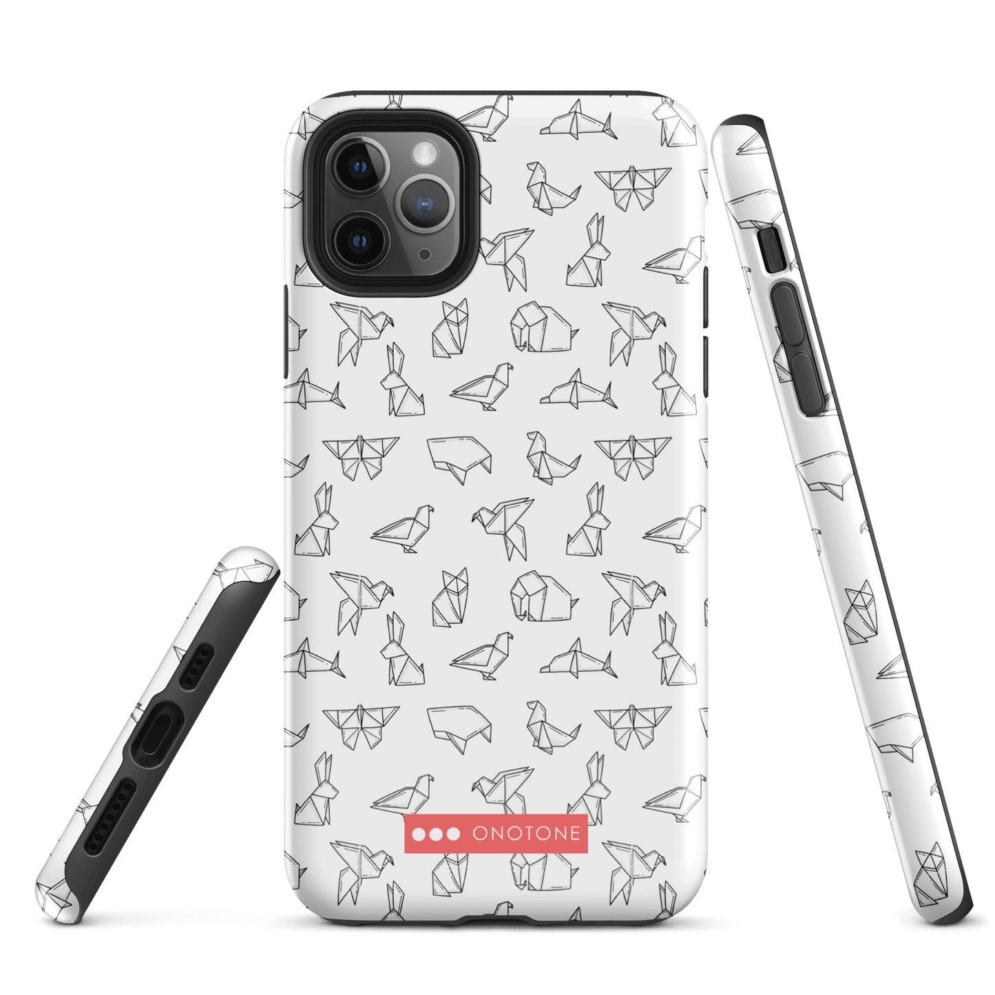 Japanese design indigo iPhone® Case with origami patterns  (IND-037)