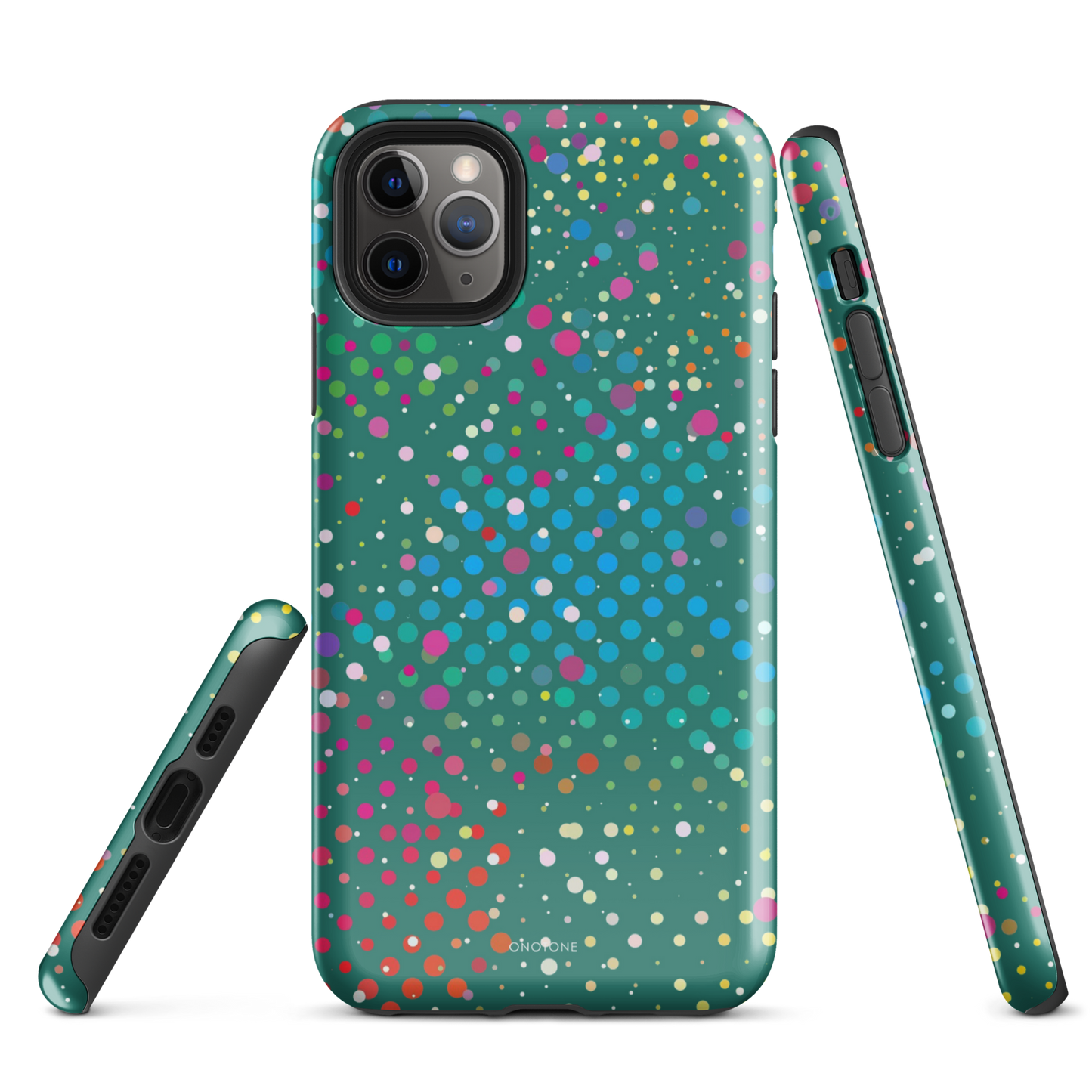 Rain Forest Green Polka Dot iPhone 11 Pro Max Case