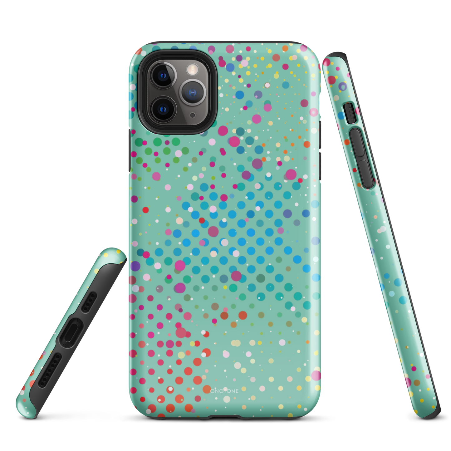 Middle Blue Green Polka Dot iPhone 11 Pro Max Case